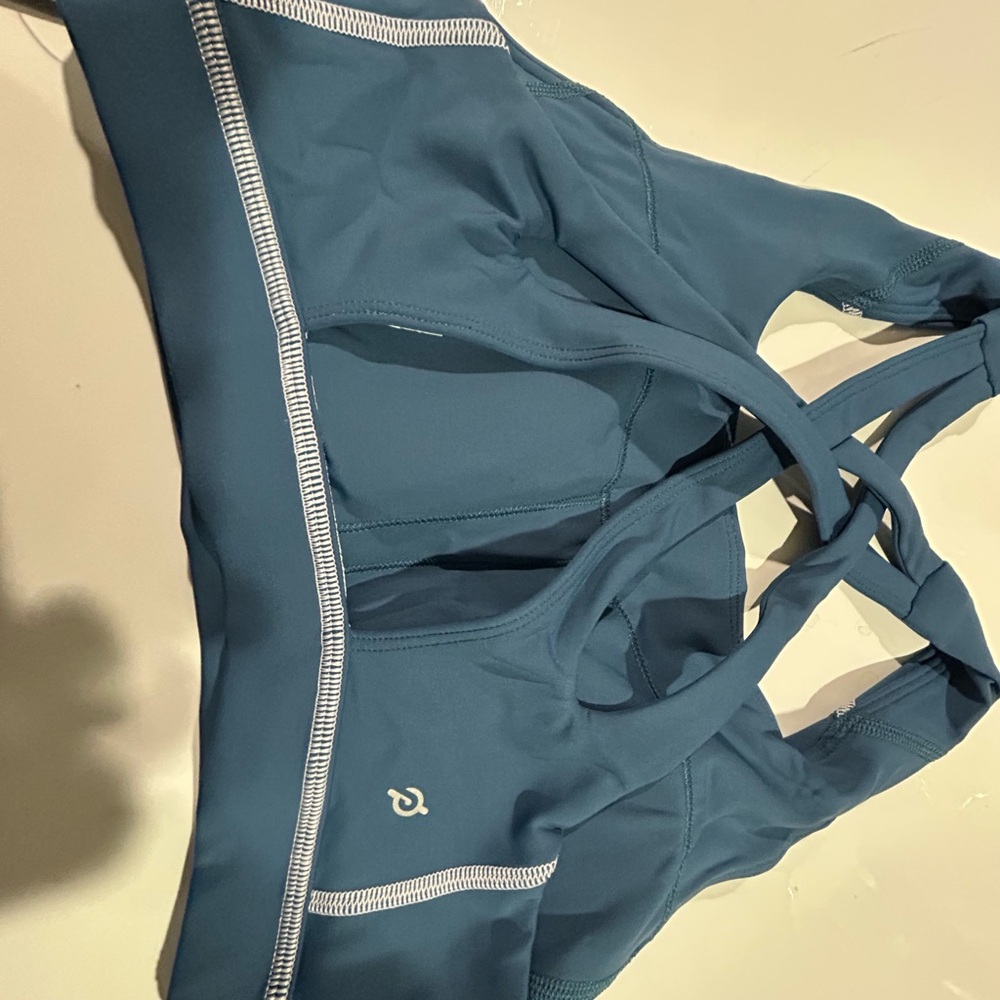 Blue Athletic Crop Top - Picture 9 of 10